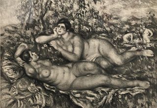 Pierre-Auguste Renoir - Le repos a la Bain