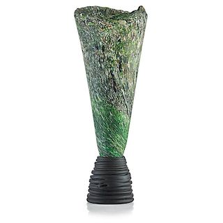 COLIN HEANEY Tall glass sculpture
