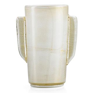 CARLO SCARPA; VENINI Large Lattimo glass vase