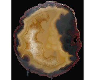AGATE SLICE ON STAND