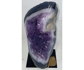 AGATE & AMETHYST GEODE ON STAND