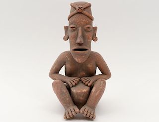 PRE-COLUMBIAN STYLE POTTERY DRUMMER