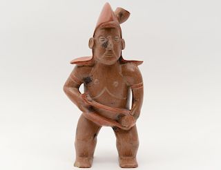 PRE-COLUMBIAN STYLE POTTERY WARRIOR