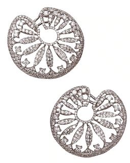 Salavetti Earrings18k Gold with 6.38 Cts in VVS Diamonds