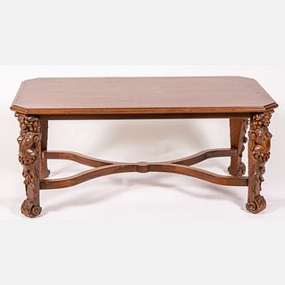 A Italian Renaissance Style Carved Low Table
