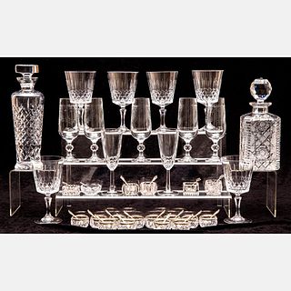 A Collection of Cut Crystal and Pressed Glass