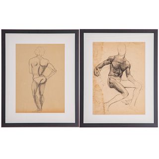 Albert Bruce Critcher Jr. Two Framed Drawings, 20th Century