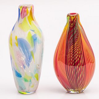 Two Murano Art Glass Vases
