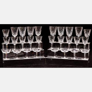 A Large Collection of Crystal Stemware, 20th Century