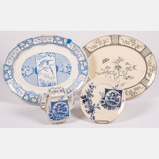 A Group of English Aesthetic Transferware 