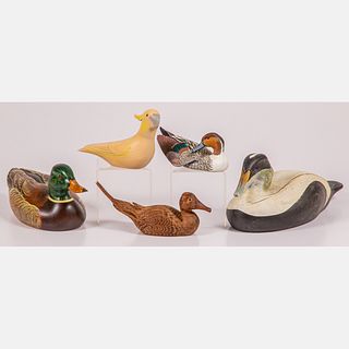 Five Decorative Birds by Various Makers