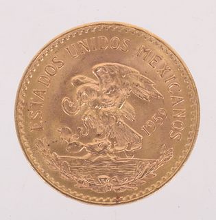 1959 Mexican 20 Pesos Gold Coin