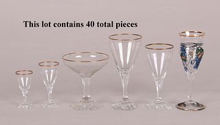 A Group Of Moser Crystal Stemware