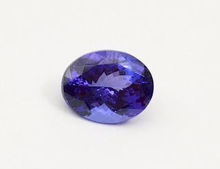 LOOSE OVAL FACETED TANZANITE