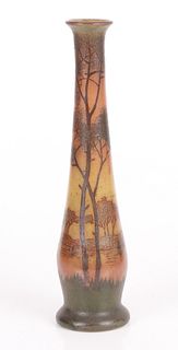 A Large Legras Cameo Glass Landscape Vase