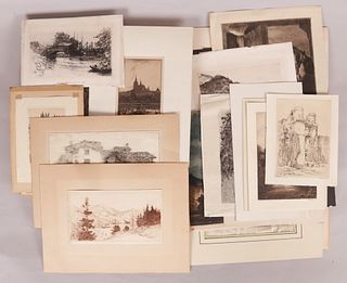 Large Group of 20th c. Etchings
