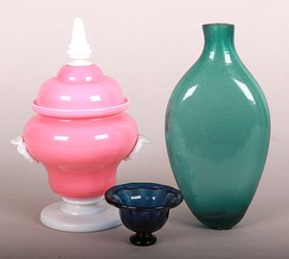 Three Pieces of Early American Blown Glass