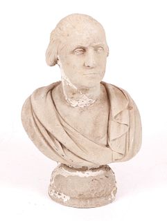 A Cast Stone Bust of George Washington