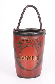 A Leather Fire Bucket Dated 1806