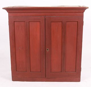 A 19th Century Painted Pine Hanging Cupboard