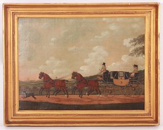 John Cordrey (British, 1765 - 1825) Carriage Scene