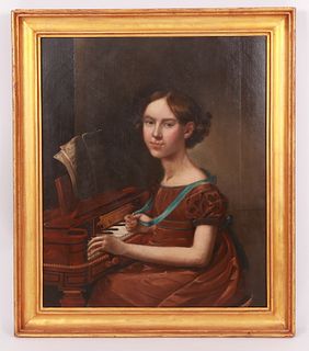 Attributed To Henry Williams, Girl At A Piano