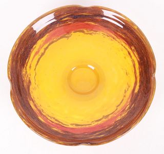 A Muller Freres Art Glass Bowl