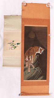 Two Scroll Paintings, Chinese and Japanese