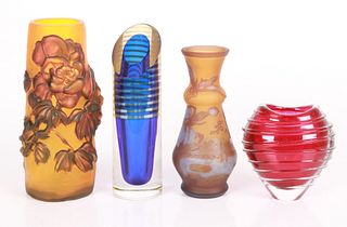 Contemporary Art Glass, Four Vases