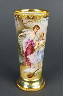 19th C. Royal Vienna Handpainted Vase