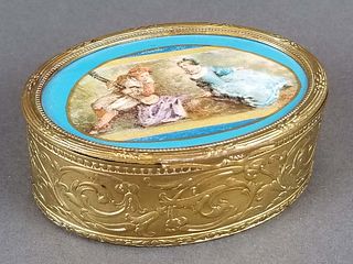 French Sevres Porcelain & Bronze Box