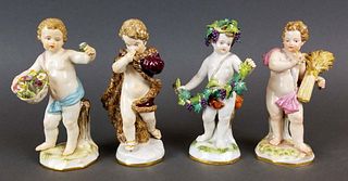 Set of 19th C. Meissen Porcelain "4 Seasons" Figures
