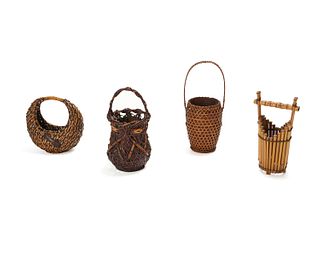 A group of Japanese Ikebana baskets