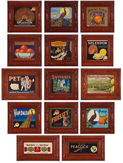 A collection of California orange crate labels