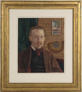 * James Billington Coughtrie, (British, 19th/early 20th century), Portrait of a Chinese Trade Merchant,