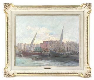 R. Orsini, (Continental, 20th century), Harbor Scene