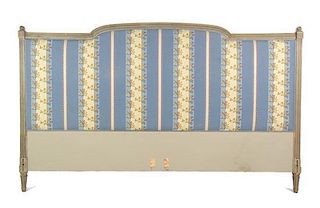 A Louis XVI Style Painted Bed Height 51 x width 82 inches.