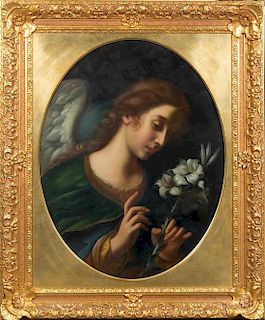 * Artist Unknown, (Continental, 19th/20th century), Angel with Flower