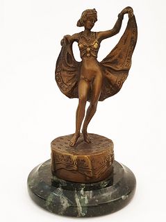 Orientalist Dancer, After Bergman Bronze Figurine