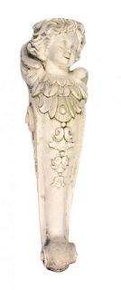 A Large Carved Garden Ornament Height 38 1/2 inches.