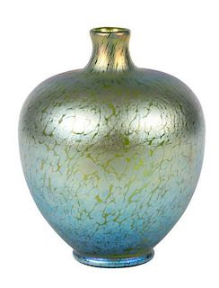 An American Studio Glass Vase Height 8 inches.