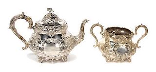 An English Silver-Plate Four-Piece Tea and Coffee Service weight 83 ozt. 27 dwt; height of tallest 10 inches