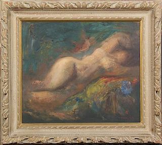 * Artist Unknown, (20th century), Nude in Repose