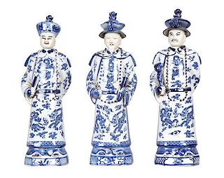 A Set of Six Chinese Export Porcelain Figures Height 17 7/8 inches (each).