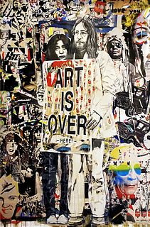 ART IS OVER HERE, Rare Mr. Brainwash Lithograph Poster