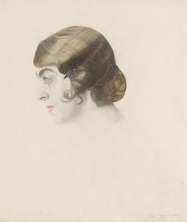 KARL MEDIZ  (Vienna 1868 - Dresden)  Portrait of a lady 