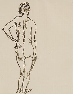 GEORGE GROSZ  (Berlin 1893 - 1959 Berlin)  Standing female Nude 