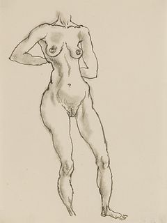 GEORGE GROSZ  (Berlin 1893 - 1959 Berlin)  standing nude II, 1914 