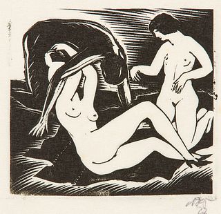 OTTO RUDOLF SCHATZ  (Vienna 1900 - 1961 Vienna)  Erotic Scene I, 1927 