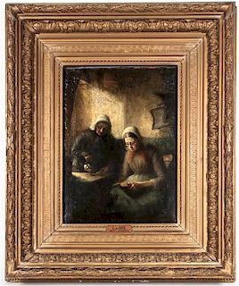 Cesar de Cock, (Flemish, 1823-1904), Two Women